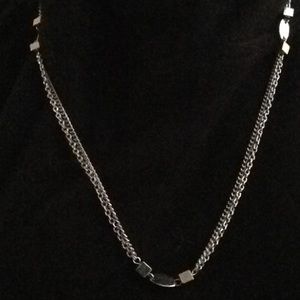 Sterling silver drop chain necklace